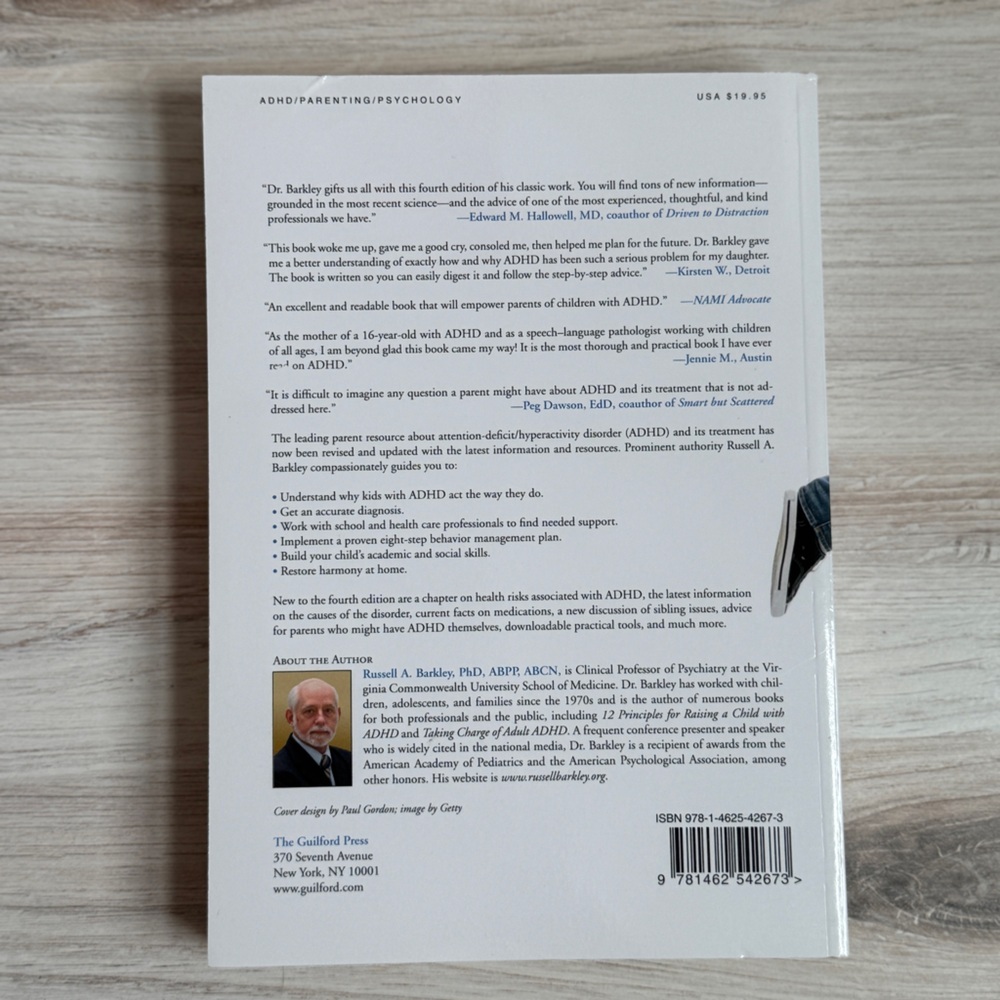 Fourth edition of 'Taking Charge of ADHD' by Russell A. Barkley, PhD - Picture 4 of 4